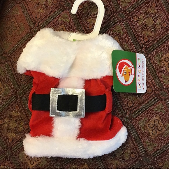 NEW Christmas Santa Dog Puppy Cat Costume Pet Lookin Good Size XS Holidays.